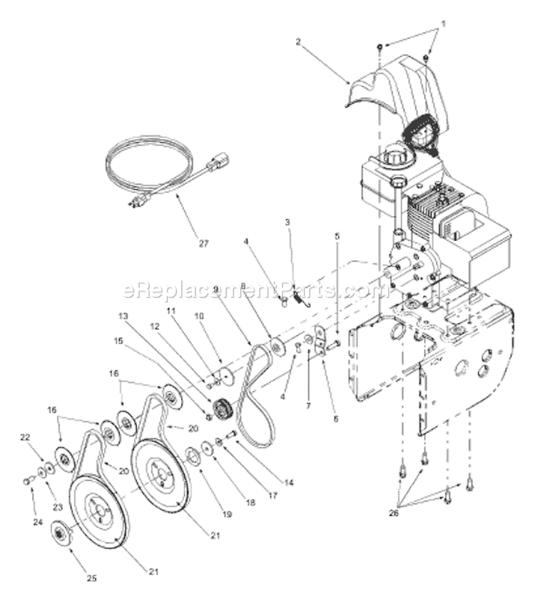 Page A Diagram and Parts List for 31AE643E401 2004 Yard Man Snow Blower